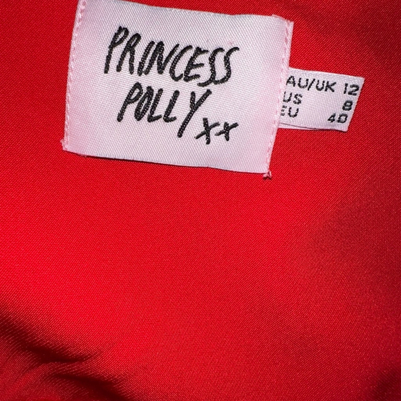 Women's Princess Polly xx Red Mini Dress Size 8 party long sleeve mini cocktail - Picture 8 of 8